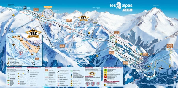 Les Deux Alpes Ski Resort Piste Map