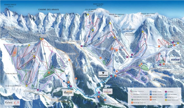 Massif des Aravis Piste Map Ski Resort Piste Map