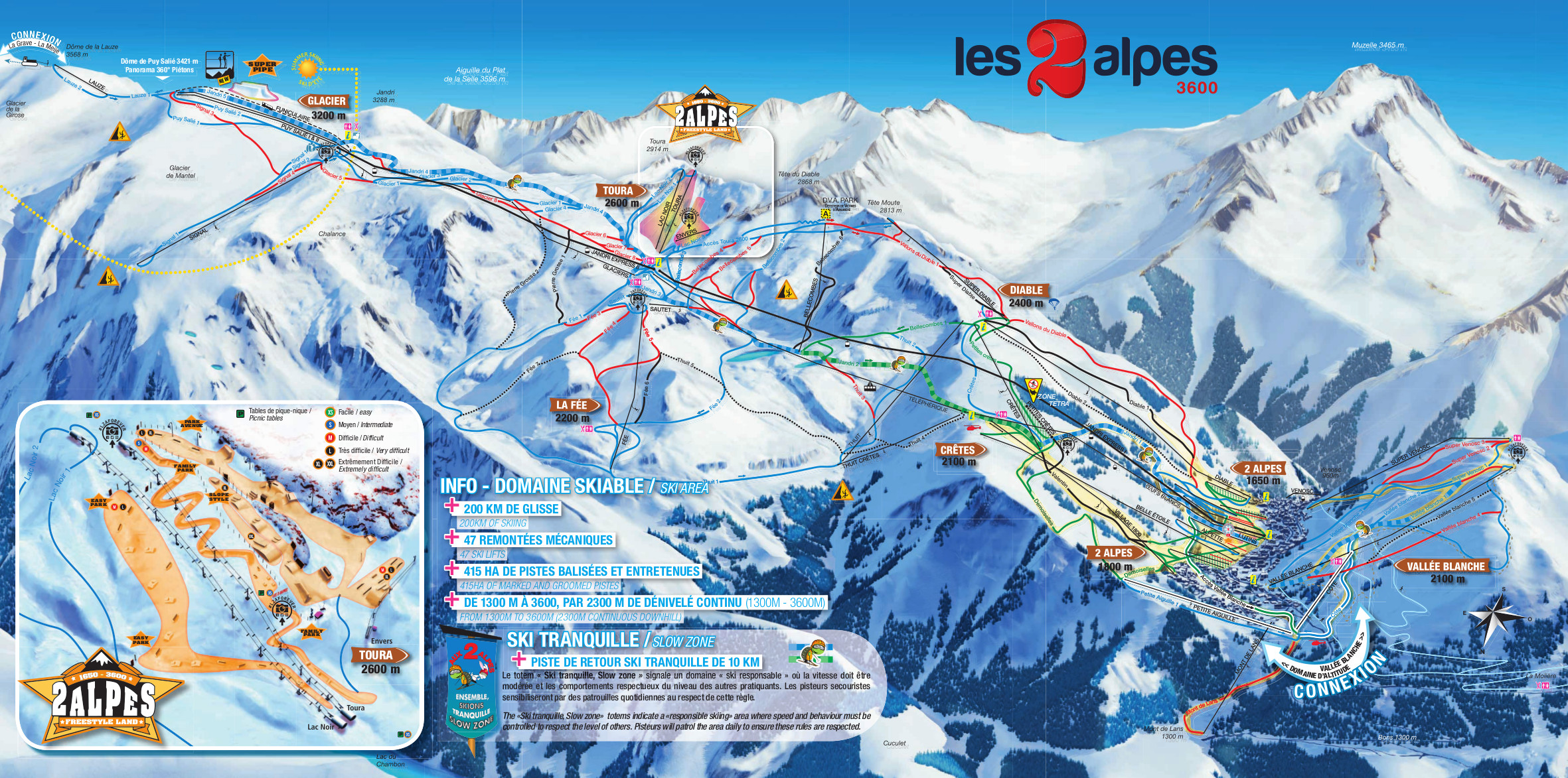 Les Deux Alpes Piste Map 2017 