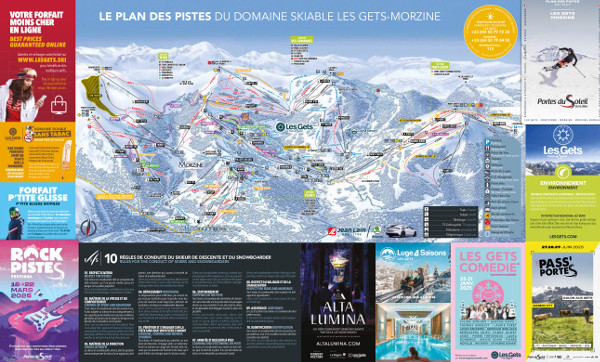 Les Gets Piste Ski Map