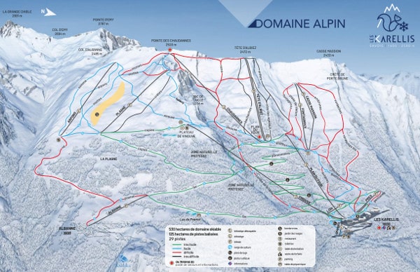 Les Karellis Piste Map