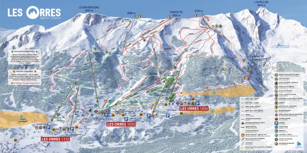 Les Orres Ski Resort Piste Map
