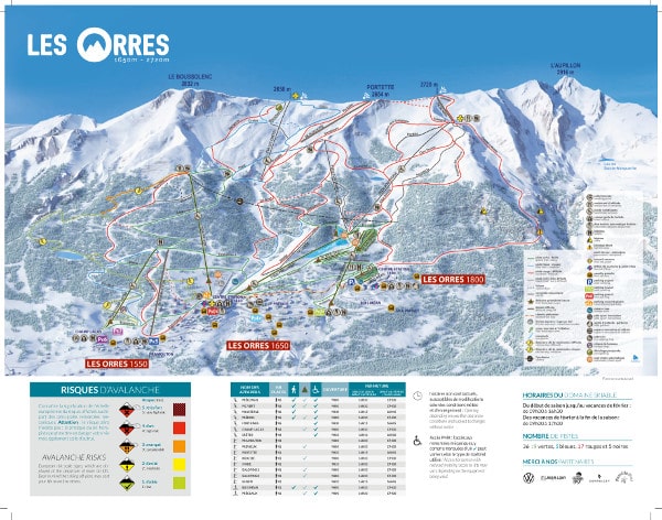 Les Orres Ski Resort Piste Map