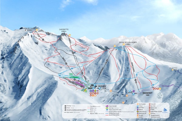 Luz Ardiden Ski Resort Piste Map
