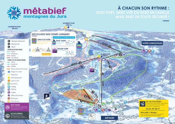 Métabief Piste Map