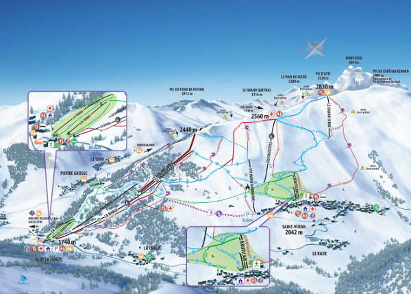 Molines Piste Ski Map