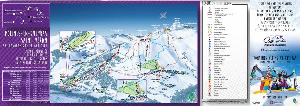 Molines Piste Ski Map