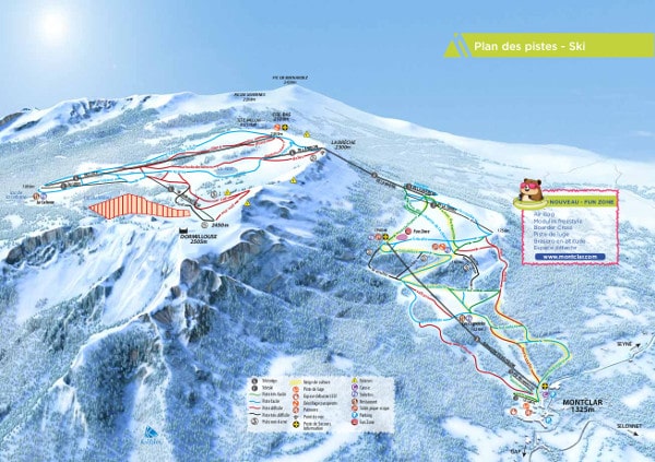 Montclar Piste Map