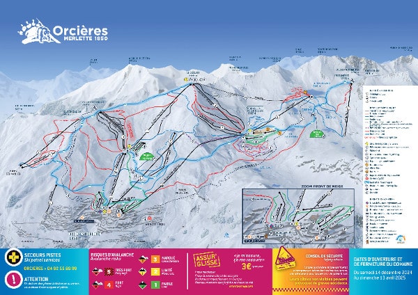 Orcières Piste Map