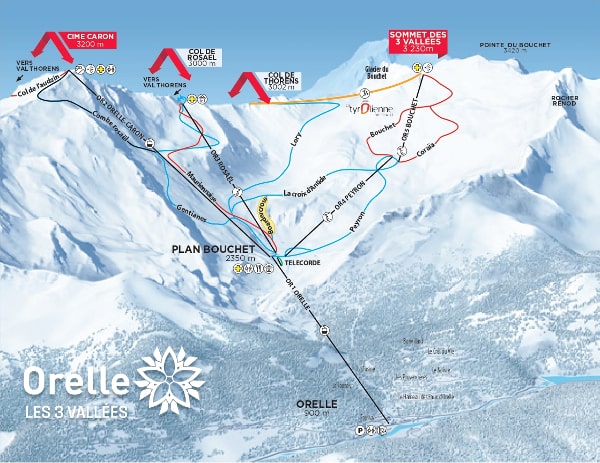 Orelle Ski Resort Piste Map