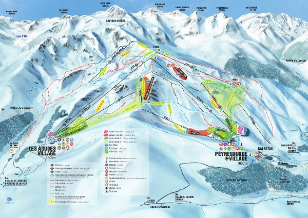 Peyragudes Ski Resort Piste Map