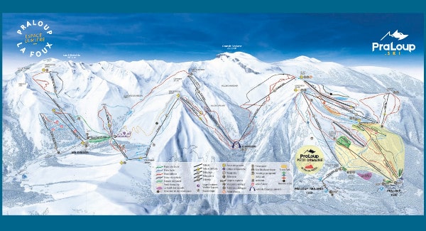 Pra Loup Piste Map