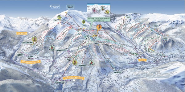 Saint Gervais Piste Ski Map