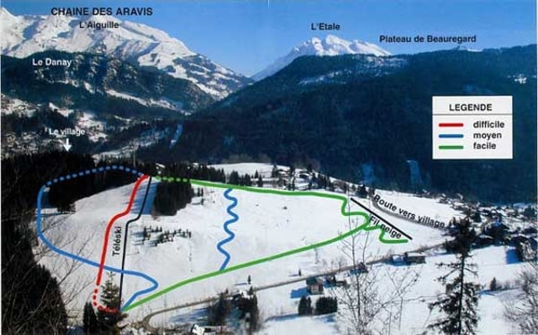 St Jean de Sixt Ski Resort Piste Map