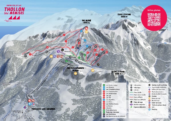 Thollon Les Mémise Piste Map