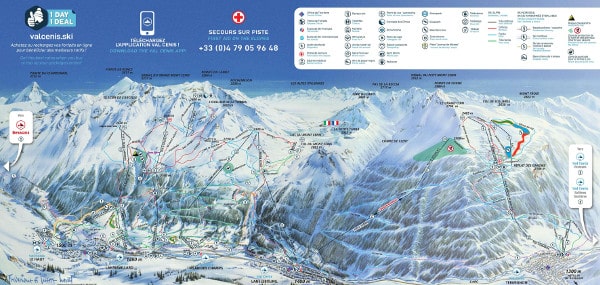 Val Cenis Ski Resort Piste Ski Map