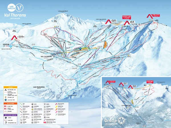 Val Thorens Ski Resort Piste Map