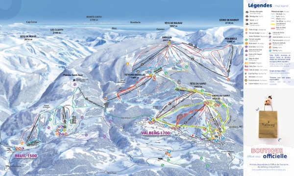 Valberg Piste Map