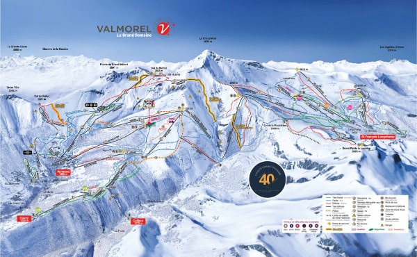 Valmorel Ski Resort Piste Map