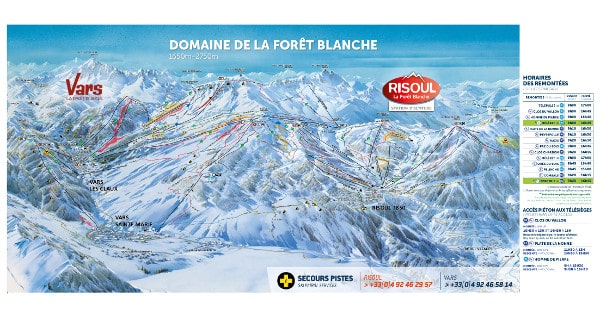 Risoul Piste Map