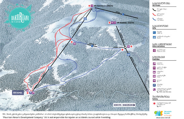 Bakuriani Mitarbi Ski Resort Piste Map