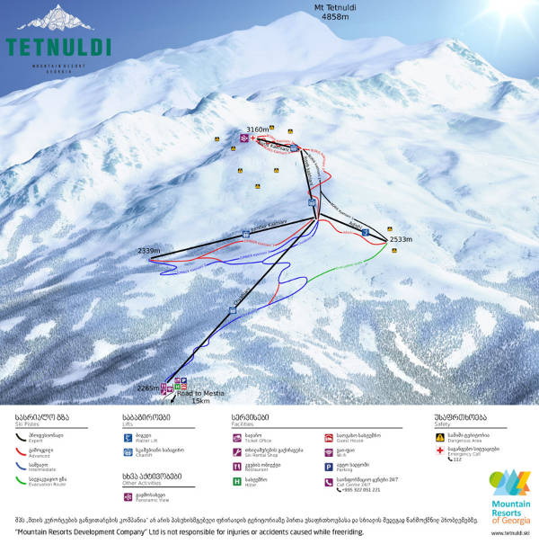 Tetnuldi Ski Resort Piste Map