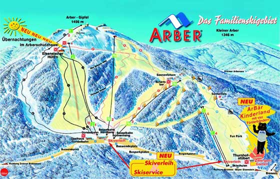 Arber Piste Map