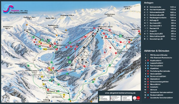 Balderschwang Ski Resort Piste Map