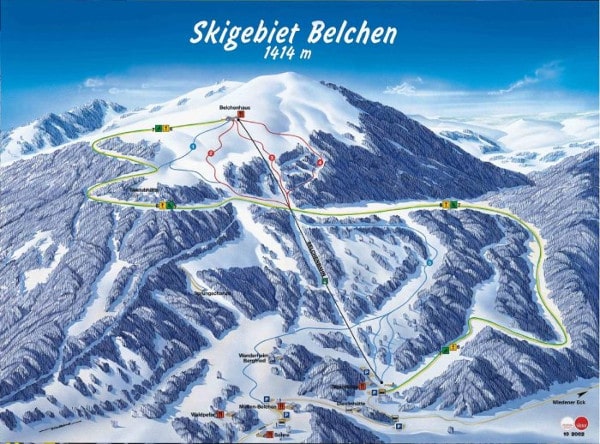 Belchenbahn Ski Resort Piste Map