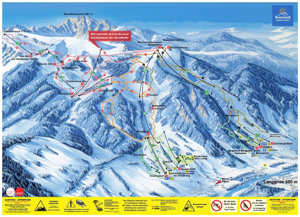Lenggries Ski Resort Piste Map