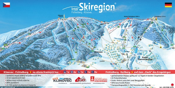 Inter Ski Region Fichtelberg Klinovec Ski Resort Piste Map