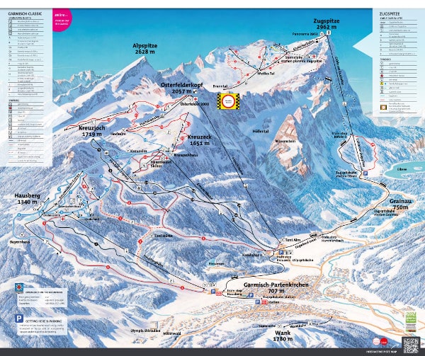 Garmisch-Partenkirchen Ski Resort Piste Ski Map