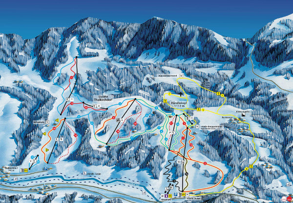 Hündle Ski Resort Piste Map
