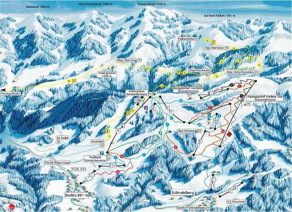 Imberg Ski Resort Piste Map