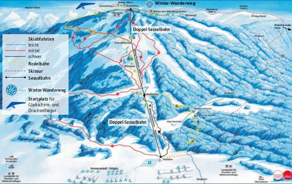 Unterjoch Ski Resort Piste Map