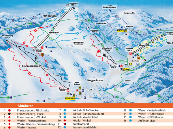 Muggenbrunn Ski Resort Piste Map
