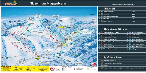 Muggenbrunn Ski Resort Piste Map