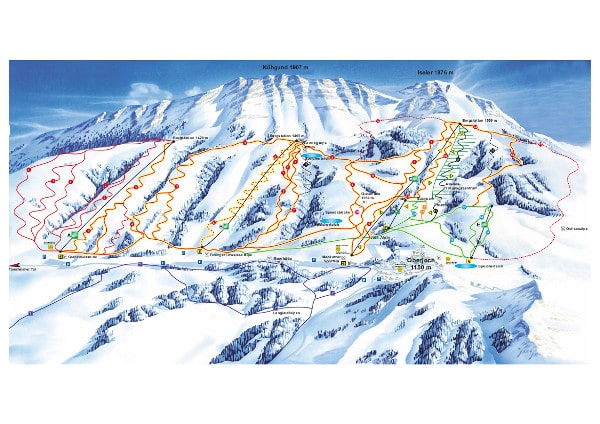 Oberjoch Ski Resort Piste Map