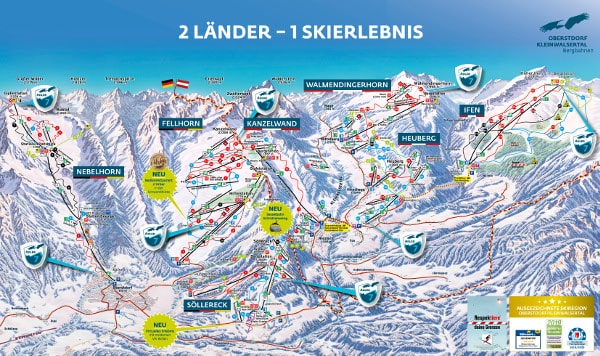Oberstdorf Kleinwalsertal Ski Resort Piste Map