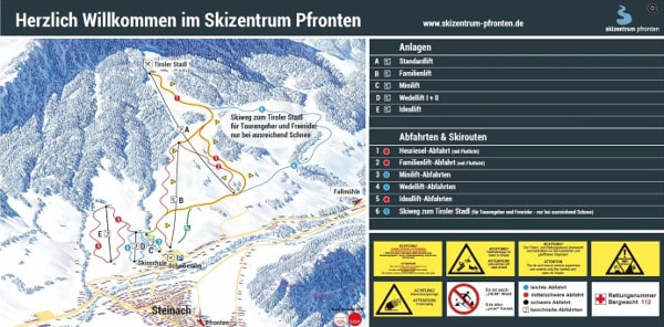 Pfronten Ski Resort Piste Map