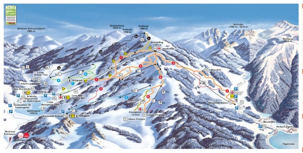 Spitzingsee Tegernsee Ski Resort Piste Map