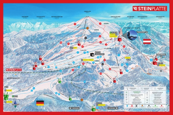 Winklmoosalm Ski Resort Piste Map