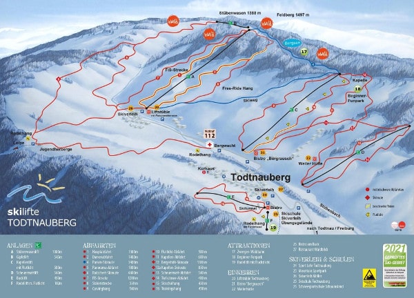 Todtnauberg Ski Resort Piste Map