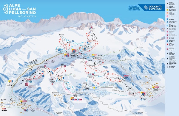 Alpe Lusia Piste Map