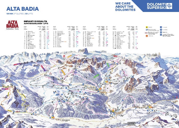 Alta Badia Piste Map