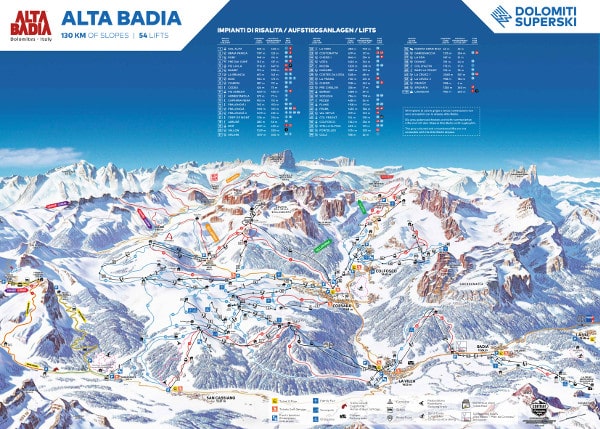 Alta Badia Piste Map