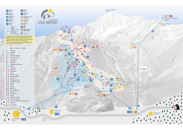 Courmayeur Ski Resort Piste Map