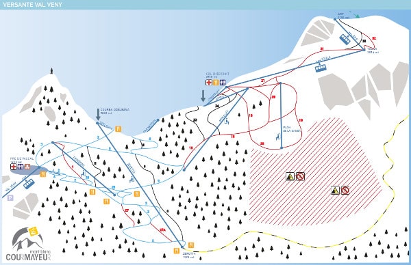 Courmayeur Val Veny Ski Resort Piste Map