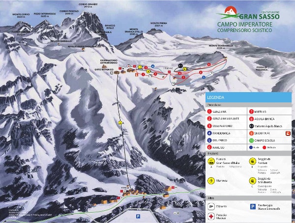 Gran Sasso Ski Resort Piste Map