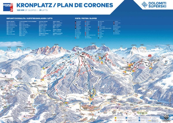 Plan De Corones Piste Map